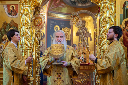 Божественная литургия в Свято-Троицком кафедральном соборе г. Саратова