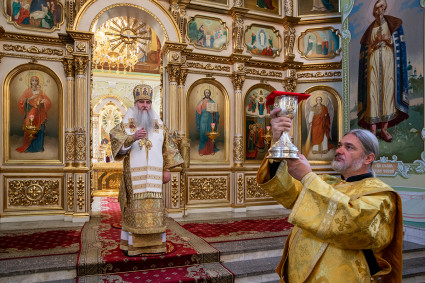 Божественная литургия в храме Покрова Пресвятой Богородицы г. Саратова