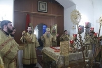 Божественная литургия в храме в честь иконы Божией Матери «Утоли моя печали» Саратова