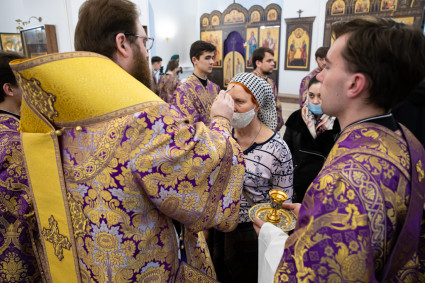 Митрополит Игнатий совершил всенощное бдение в Петропавловском храме Саратова