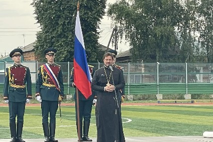 Секретарь епархиального управления принял участие в церемонии открытия нового футбольного клуба