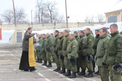 Освящена войсковая часть в городе Шиханы