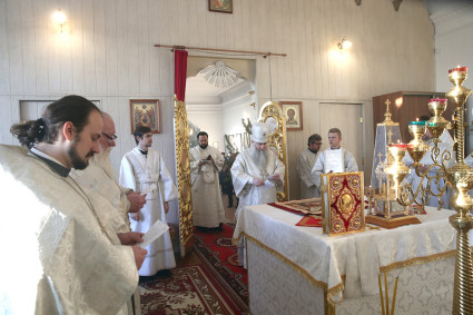 Божественная литургия в храме в честь Рождества Христова г.Вольска