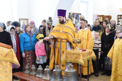 Освящены колокола храма во имя святой великомученицы Екатерины