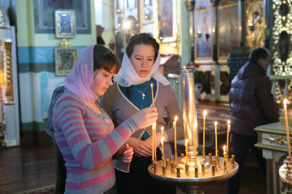 Литургия Преждеосвященных Даров в Казанском храме Петровска