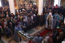 Божественная литургия в храме в честь Всех Святых, в земле Российской просиявших г. Саратова
