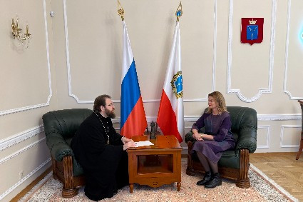 Митрополит Игнатий встретился с уполномоченной по правам человека в Саратовской области Надеждой Ивановной Суховой