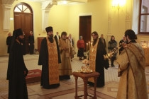 Первое богослужение в семинарском храме