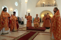 Божественная литургия в храме в честь Рождества Христова Саратова