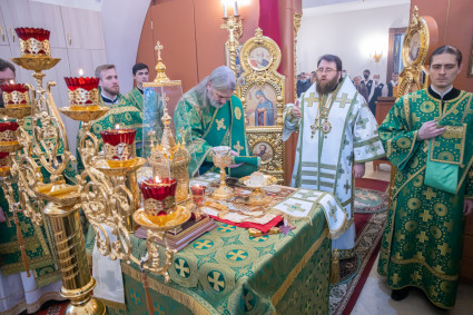 Митрополит Игнатий совершил Божественную литургию в храме святого благоверного князя Александра Невского г. Саратова