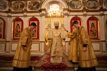 Митрополит Игнатий совершил всенощное бдение в Покровском соборе г. Саратова