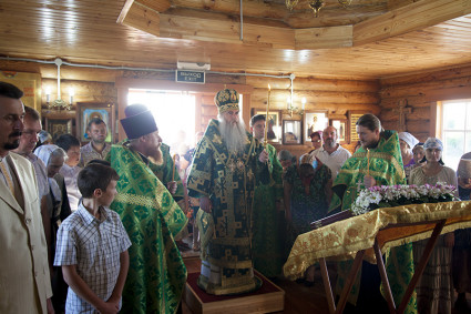 Всенощное бдение в храме во имя преподобного Сергия Радонежского с. Кошели Воскресенского района