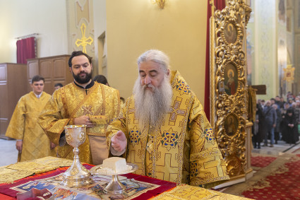 Божественная литургия в храме в честь Покрова Пресвятой Богородицы г. Саратова