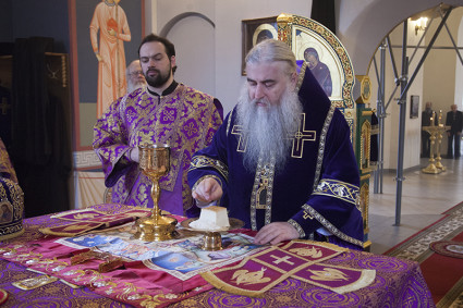 Божественная литургия и панихида в Свято-Никольском мужском монастыре г.Саратова