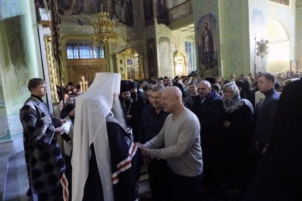 Вечерня с чином прощения в храме в честь Покрова Пресвятой Богородицы г. Саратова