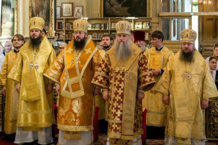 Божественная литургия в Успенском кафедральном соборе г. Пензы