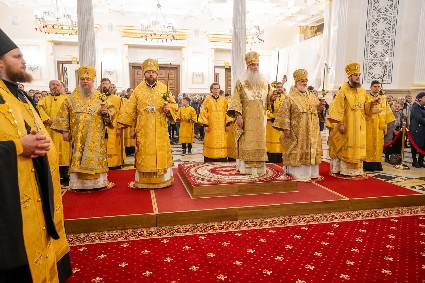 Митрополит Игнатий принял участие в соборном архиерейском богослужении в Спасском кафедральном соборе г. Пензы