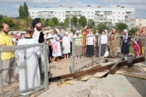 В поселке Соколовый Саратовского района установлен Поклонный крест