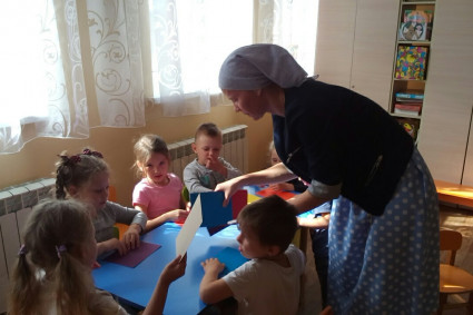 В детском саду прошло занятие об устройстве православного храма