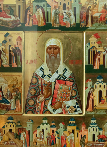 Икона святителя Алексия, митрополита Московского и всея России, с частицей мощей